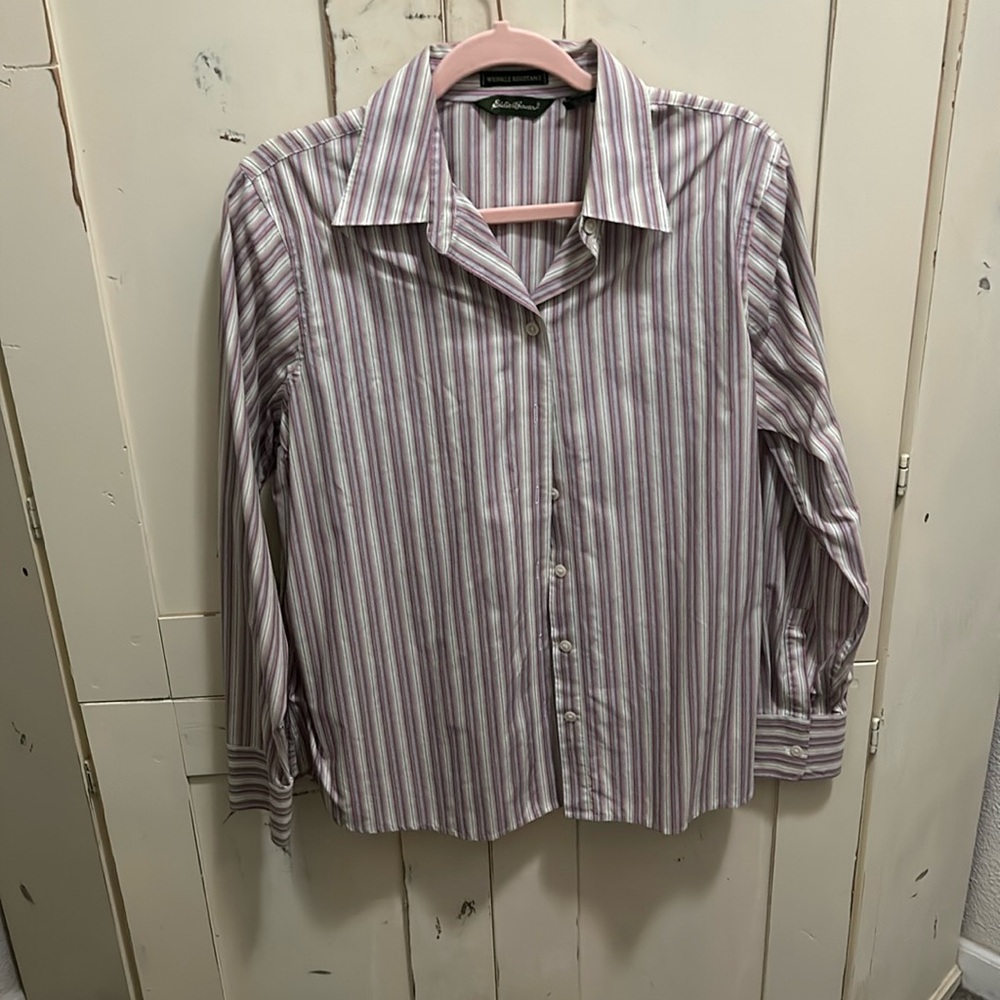 Colorful pinstripe button down